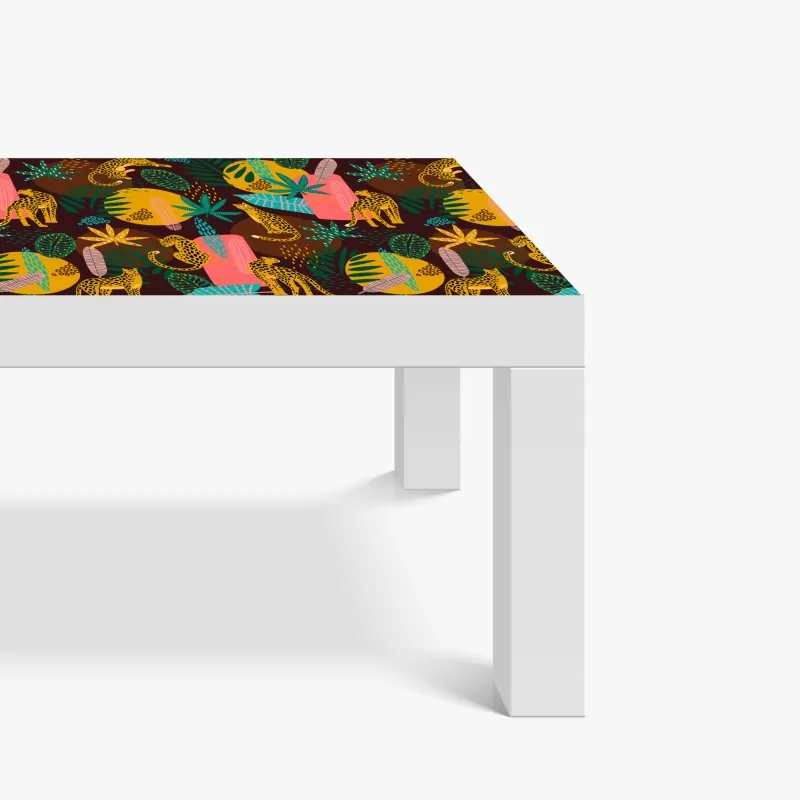 Naklejka na biurko i stół neonowa różowa abstrakcja płynna – Wallissimo®