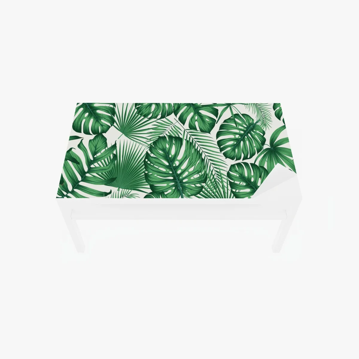 Naklejka na biurko i stół tropikalny wzór liści monstery i palm – Wallissimo® Naklejka na biurko i stół tropikalny wzór liści monstery i palm – Wallissimo®