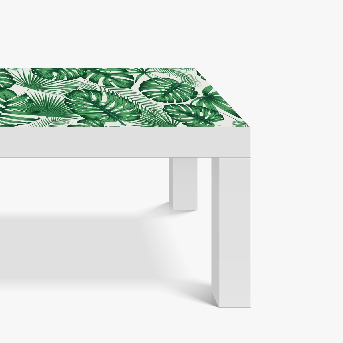 Naklejka na biurko i stół tropikalny wzór liści monstery i palm – Wallissimo® Naklejka na biurko i stół tropikalny wzór liści monstery i palm – Wallissimo®