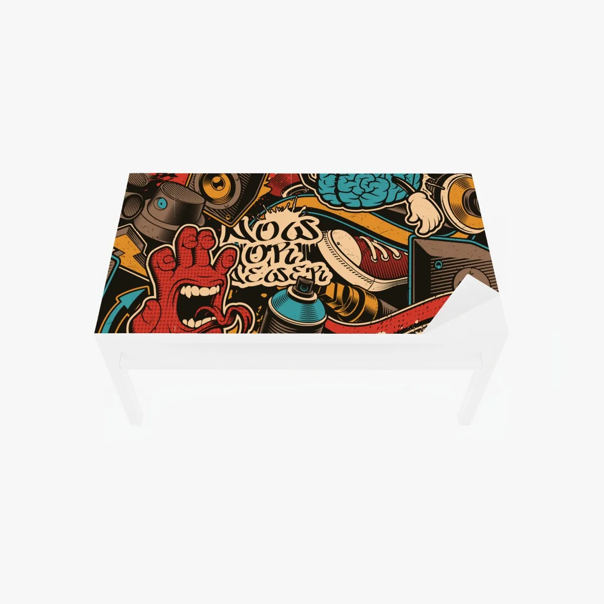 Naklejka na biurko i stół miejski kolaż graffiti i pop-artu – Wallissimo® Naklejka na biurko i stół miejski kolaż graffiti i pop-artu – Wallissimo®