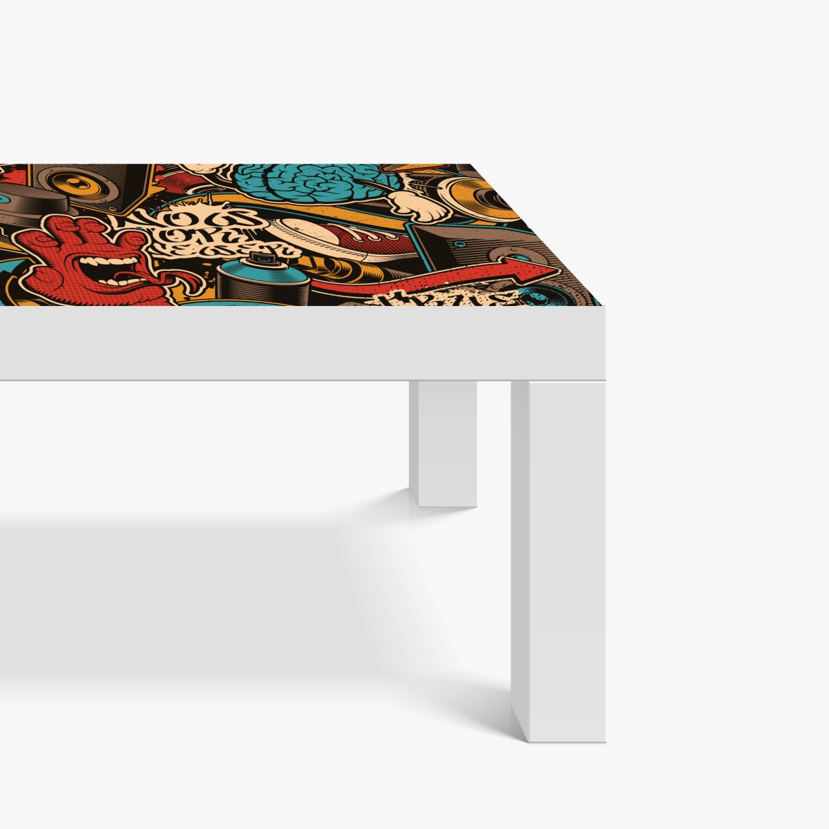 Naklejka na biurko i stół miejski kolaż graffiti i pop-artu – Wallissimo® Naklejka na biurko i stół miejski kolaż graffiti i pop-artu – Wallissimo®