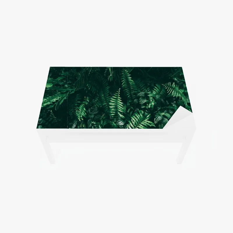 Naklejka na biurko i stół bujne tropikalne liście