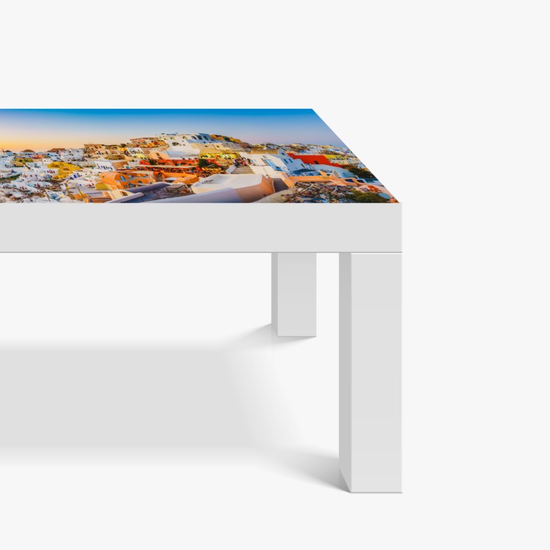 Naklejka na biurko i stół zachód słońca nad Santorini panoramiczny widok – Wallissimo® Naklejka na biurko i stół zachód słońca nad Santorini panoramiczny widok – Wallissimo®