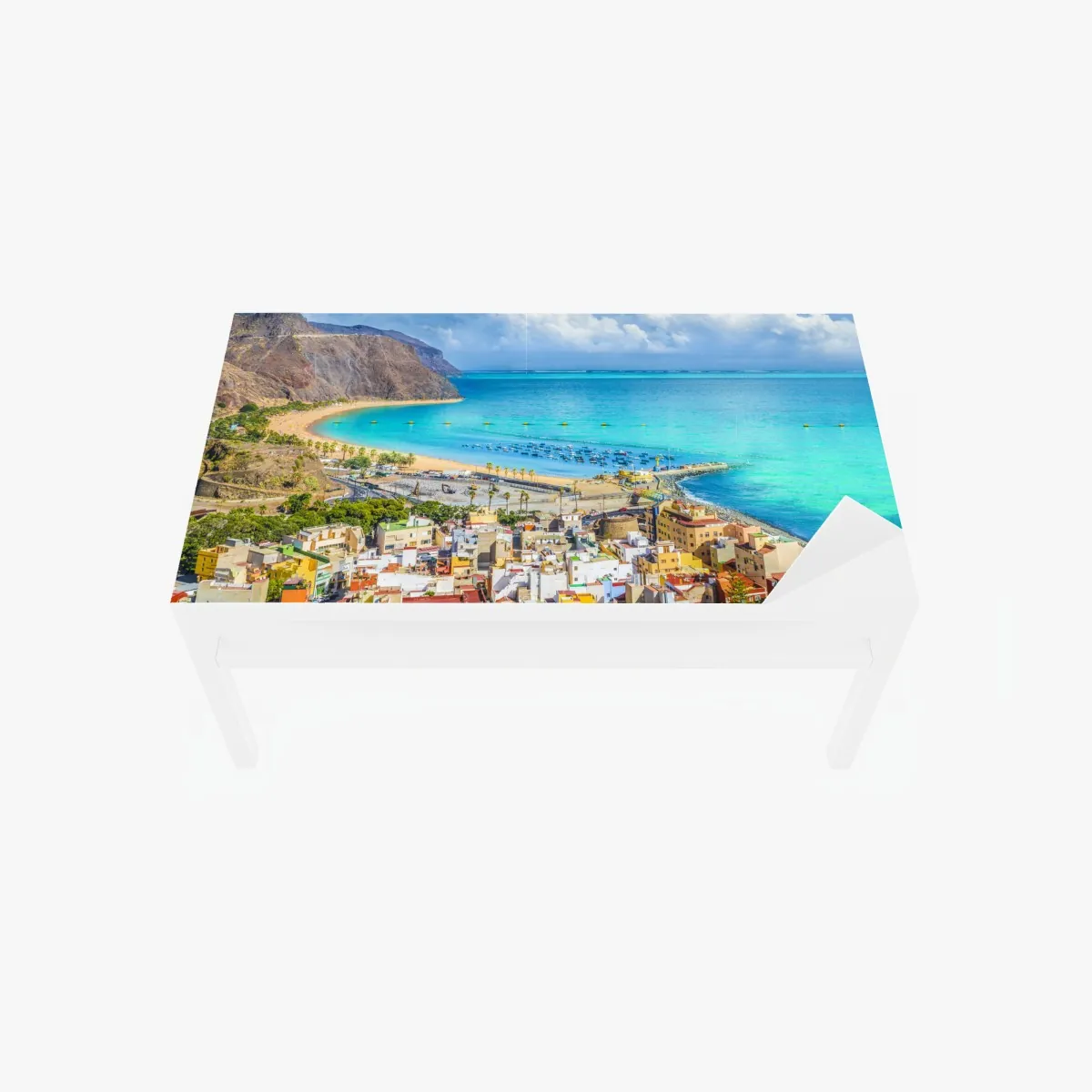 Naklejka na biurko i stół panorama plaży Las Teresitas, Teneryfa – Wallissimo® Naklejka na biurko i stół panorama plaży Las Teresitas, Teneryfa – Wallissimo®