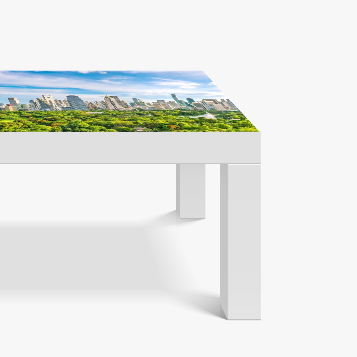 Naklejka na biurko i stół słoneczna panorama Bangkoku nad parkiem Lumpini – Wallissimo® Naklejka na biurko i stół słoneczna panorama Bangkoku nad parkiem Lumpini – Wallissimo®