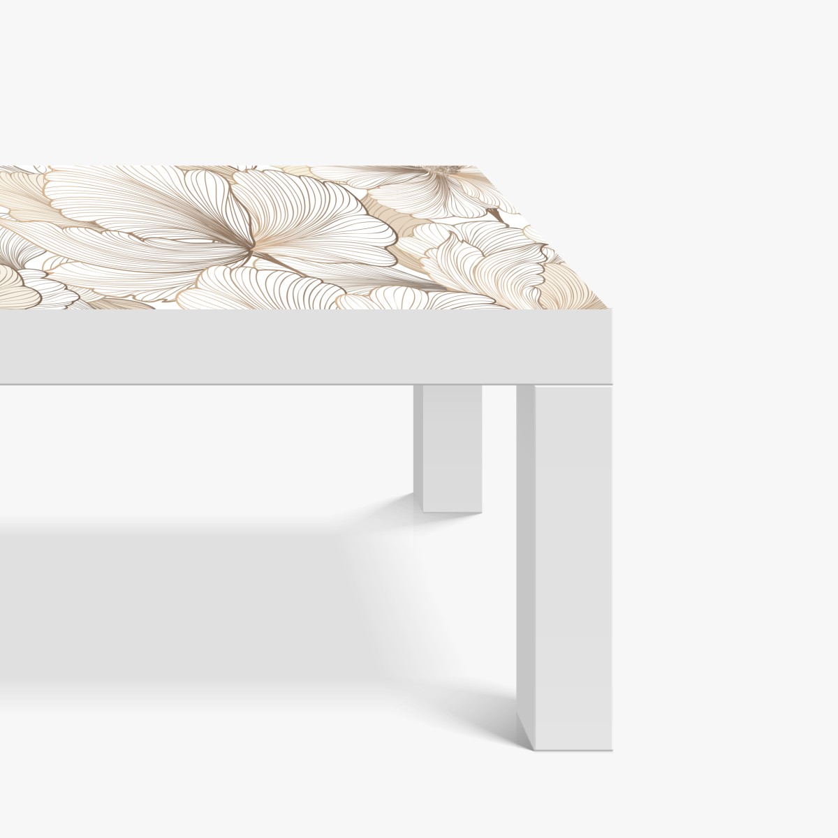 Naklejka na biurko i stół delikatna beżowa ilustracja kwiatowa – Wallissimo® Naklejka na biurko i stół delikatna beżowa ilustracja kwiatowa – Wallissimo®