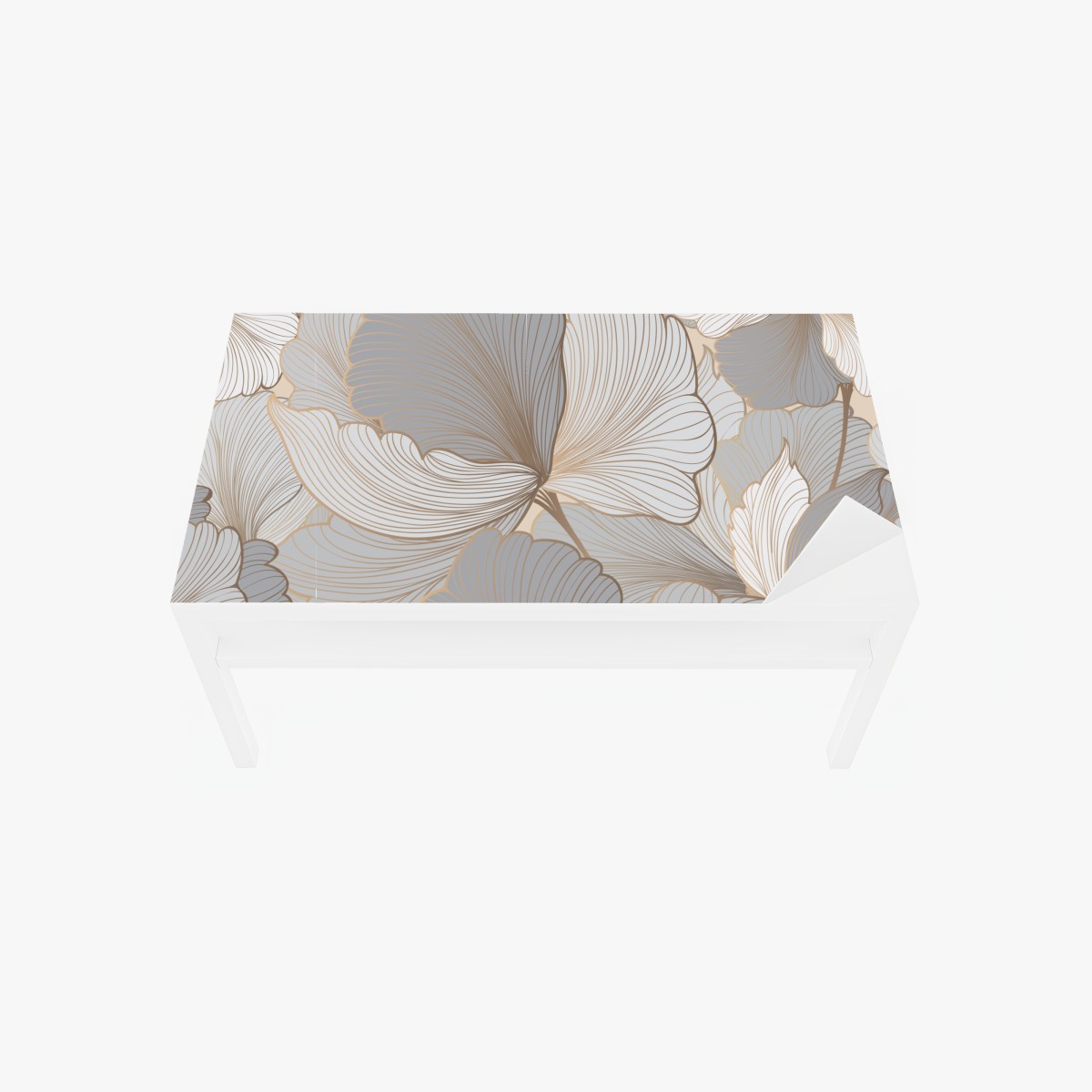 Table & desk veneer delicate pastel floral pattern