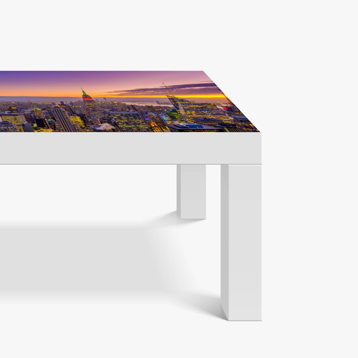 Naklejka na biurko i stół żywa panorama Nowego Jorku o zmierzchu – Wallissimo® Naklejka na biurko i stół żywa panorama Nowego Jorku o zmierzchu – Wallissimo®