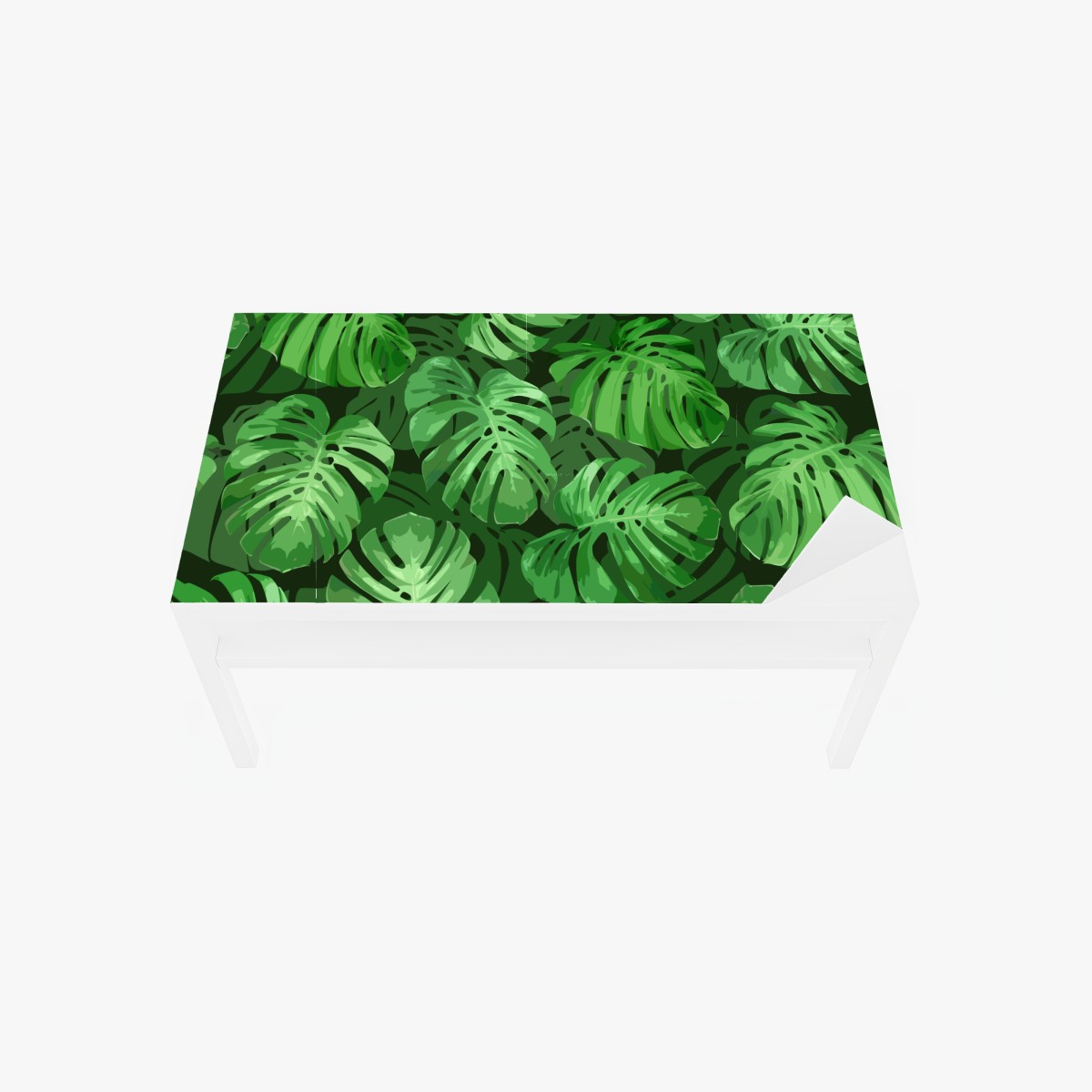 Table & desk veneer tropical monstera leaf pattern