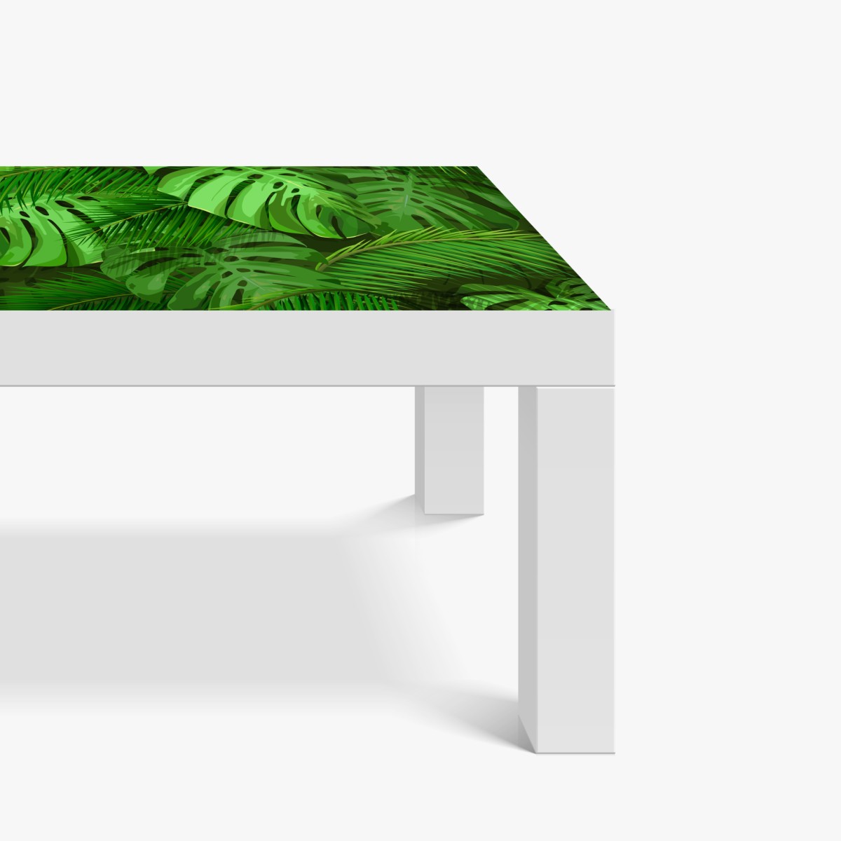 Naklejka na biurko i stół bujne tropikalne liście monstery i palmy – Wallissimo® Naklejka na biurko i stół bujne tropikalne liście monstery i palmy – Wallissimo®