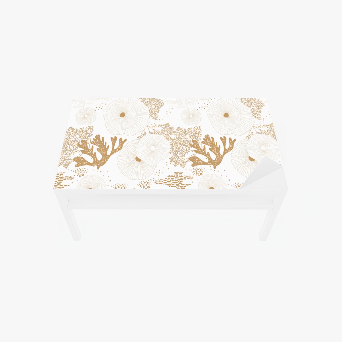 Table & desk veneer delicate golden coral pattern