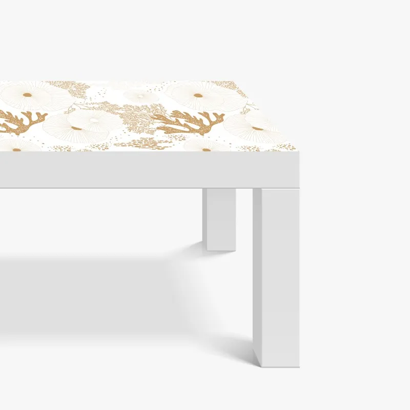 Naklejka na biurko i stół mglisty las czarno-biały – Wallissimo®