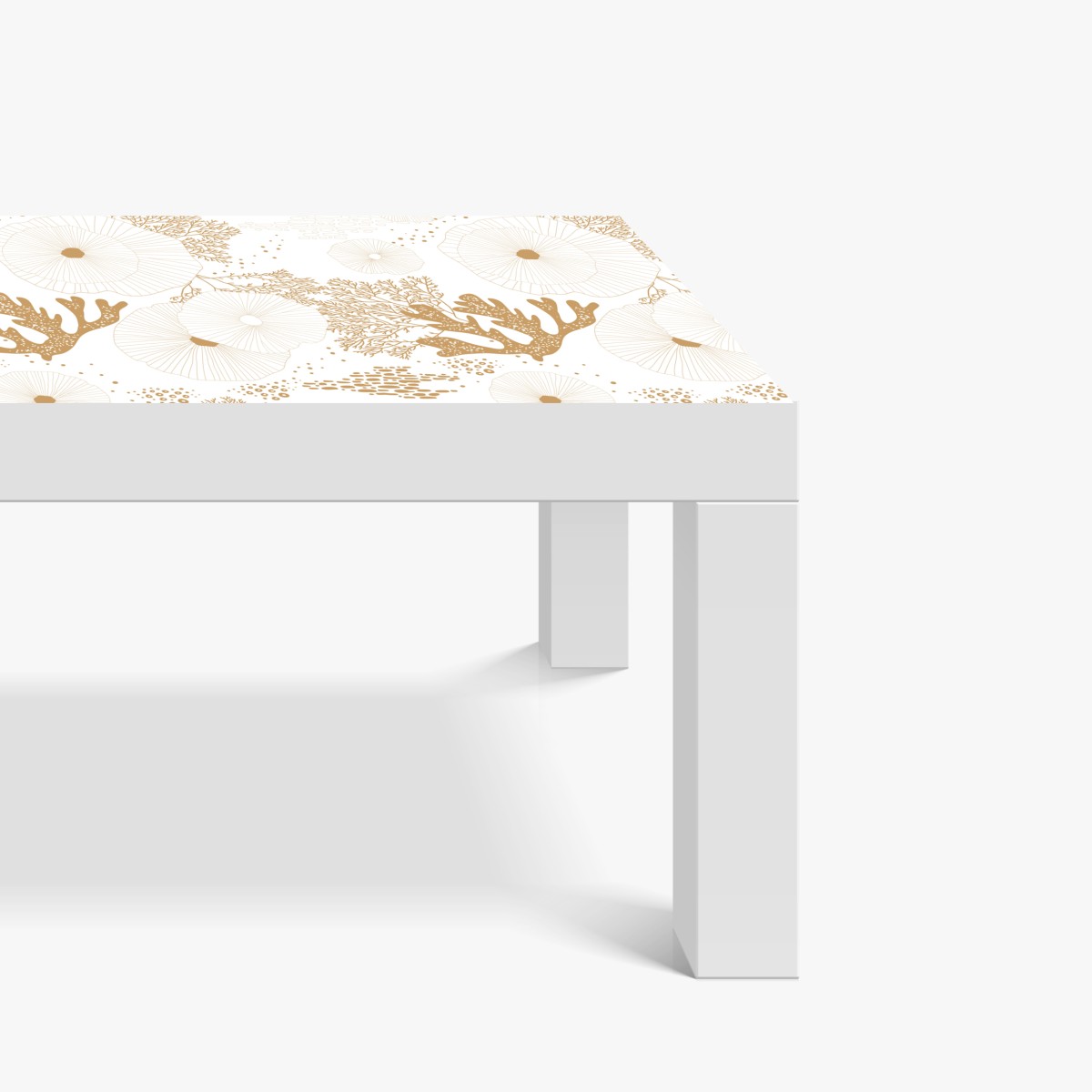 Naklejka na biurko i stół delikatny złoty wzór koralowy – Wallissimo® Naklejka na biurko i stół delikatny złoty wzór koralowy – Wallissimo®