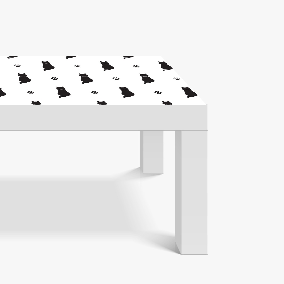 Naklejka na biurko i stół wzór czarnych sylwetek kotów – Wallissimo® Naklejka na biurko i stół wzór czarnych sylwetek kotów – Wallissimo®