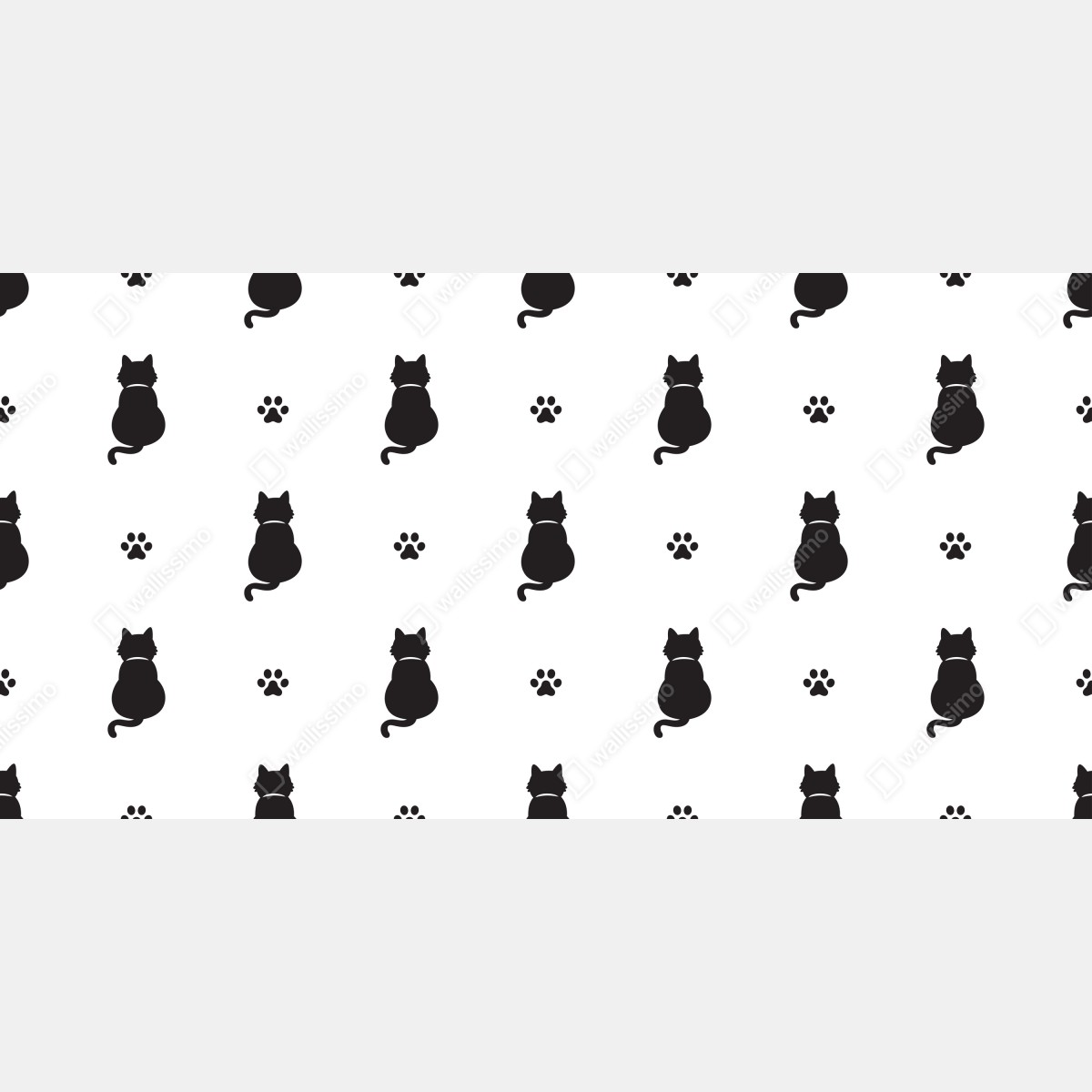 Naklejka na biurko i stół wzór czarnych sylwetek kotów – Wallissimo® Naklejka na biurko i stół wzór czarnych sylwetek kotów – Wallissimo®