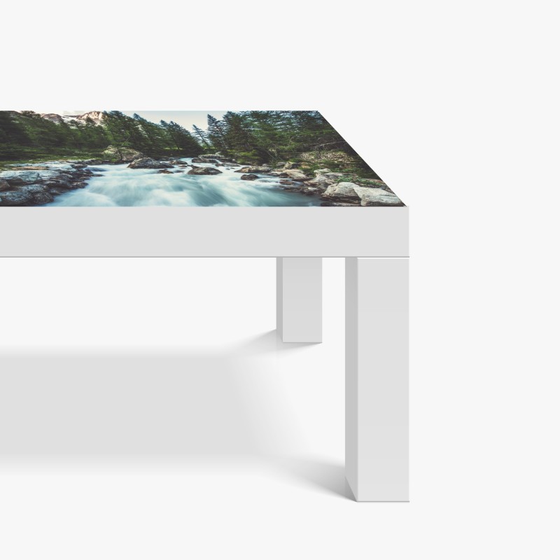 Naklejka na biurko i stół tropikalny wzór hibiskusa – Wallissimo®