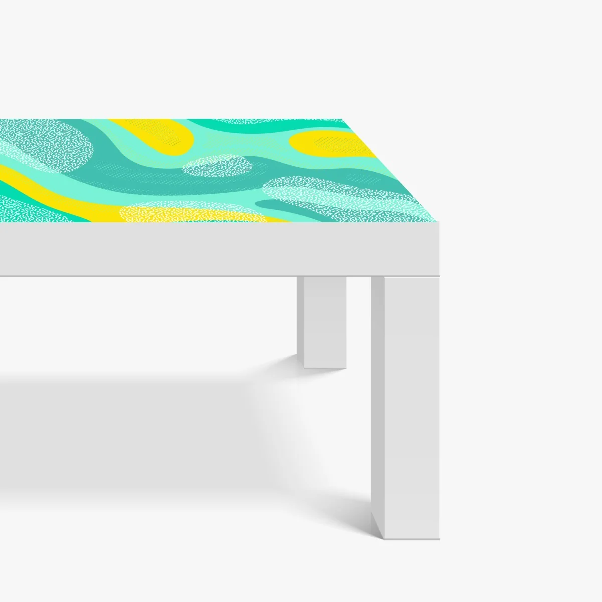 Naklejka na biurko i stół turkusowo-żółty abstrakcyjny wzór – Wallissimo® Naklejka na biurko i stół turkusowo-żółty abstrakcyjny wzór – Wallissimo®