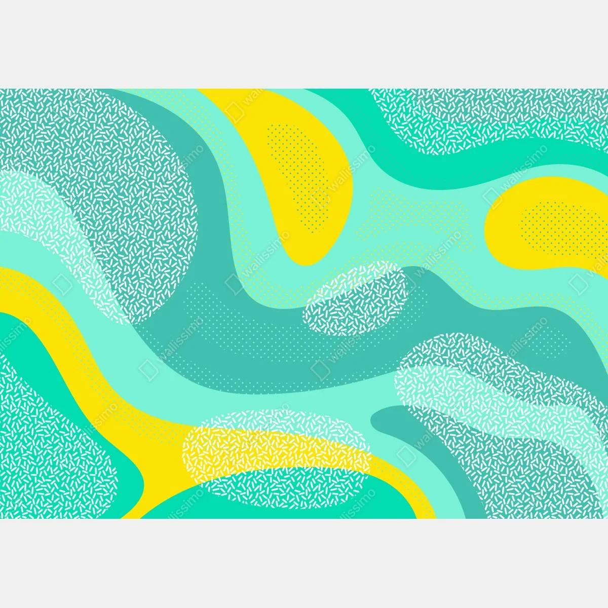 Naklejka na biurko i stół turkusowo-żółty abstrakcyjny wzór – Wallissimo® Naklejka na biurko i stół turkusowo-żółty abstrakcyjny wzór – Wallissimo®