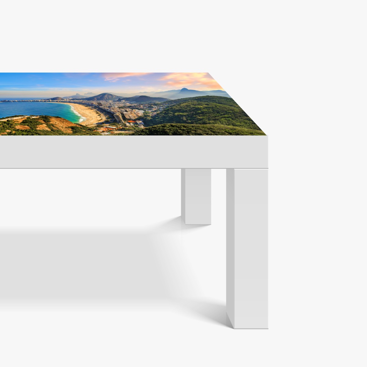 Naklejka na biurko i stół Copacabana i Ipanema panoramiczny widok z lotu ptaka – Wallissimo® Naklejka na biurko i stół Copacabana i Ipanema panoramiczny widok z lotu ptaka – Wallissimo®