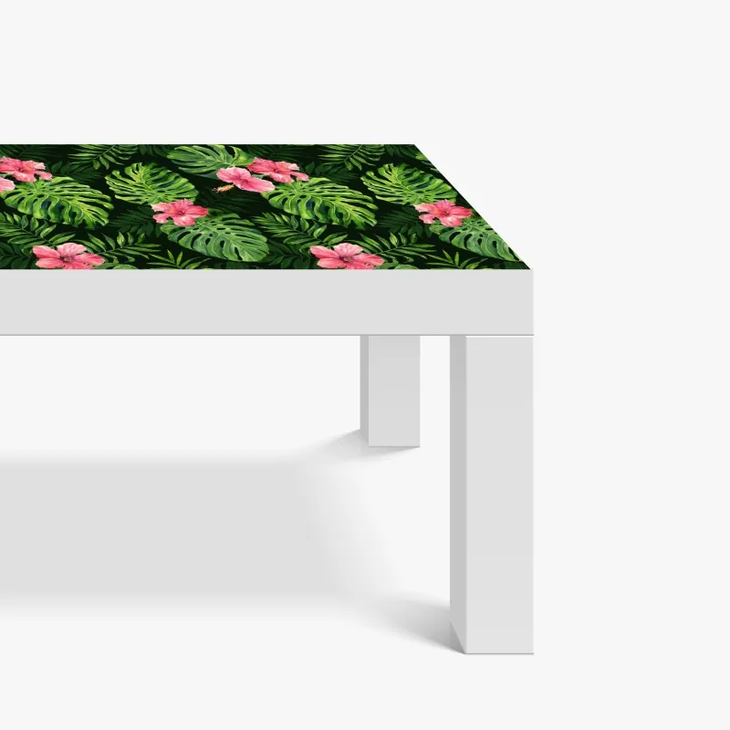 Naklejka na biurko i stół retro czerwone goździki wzór kwiatowy – Wallissimo®