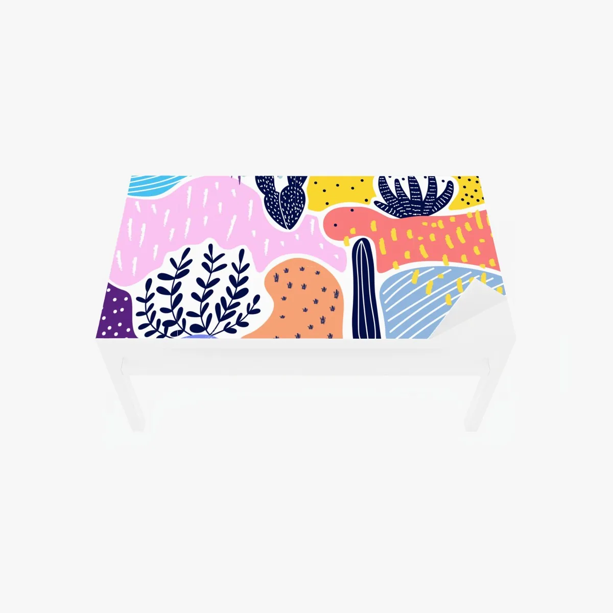 Naklejka na biurko i stół zabawny abstrakcyjny wzór roślinny – Wallissimo® Naklejka na biurko i stół zabawny abstrakcyjny wzór roślinny – Wallissimo®