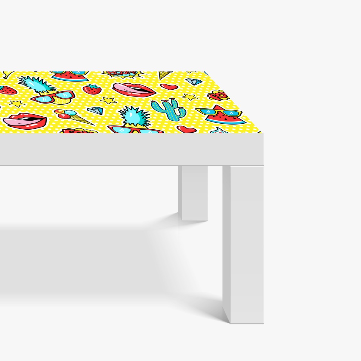 Naklejka na biurko i stół jaskrawy wzór naklejek w stylu pop-art – Wallissimo® Naklejka na biurko i stół jaskrawy wzór naklejek w stylu pop-art – Wallissimo®