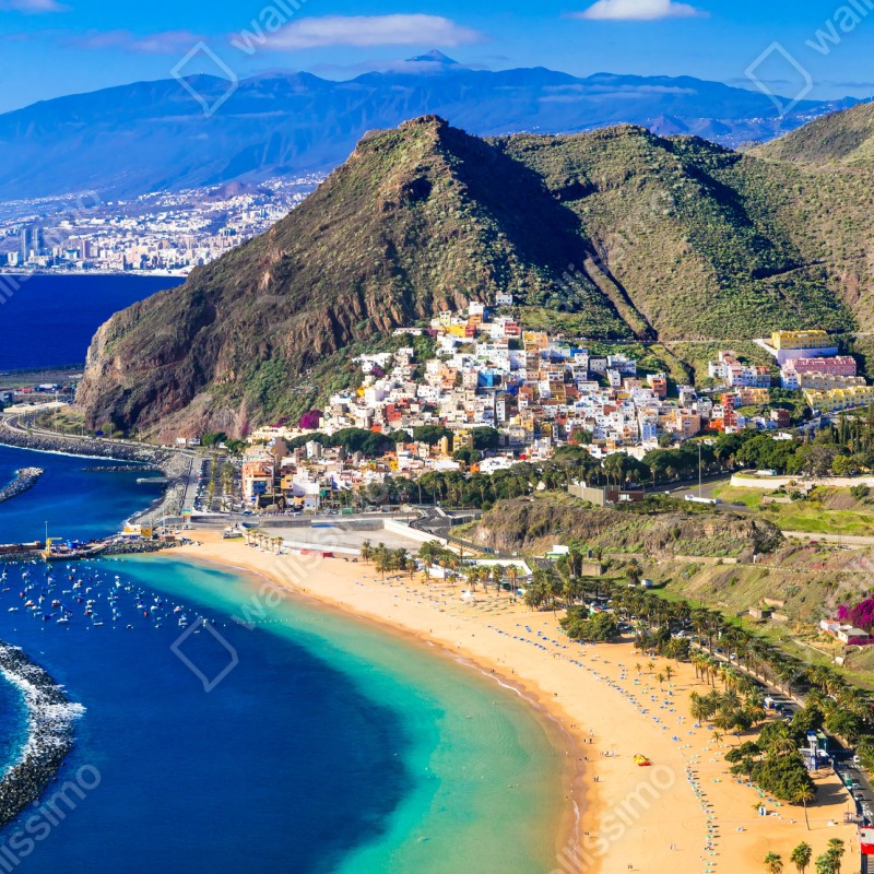 Naklejka na biurko i stół słoneczna zatoka z turkusową wodą – Wallissimo® Naklejka na biurko i stół słoneczna zatoka z turkusową wodą – Wallissimo®