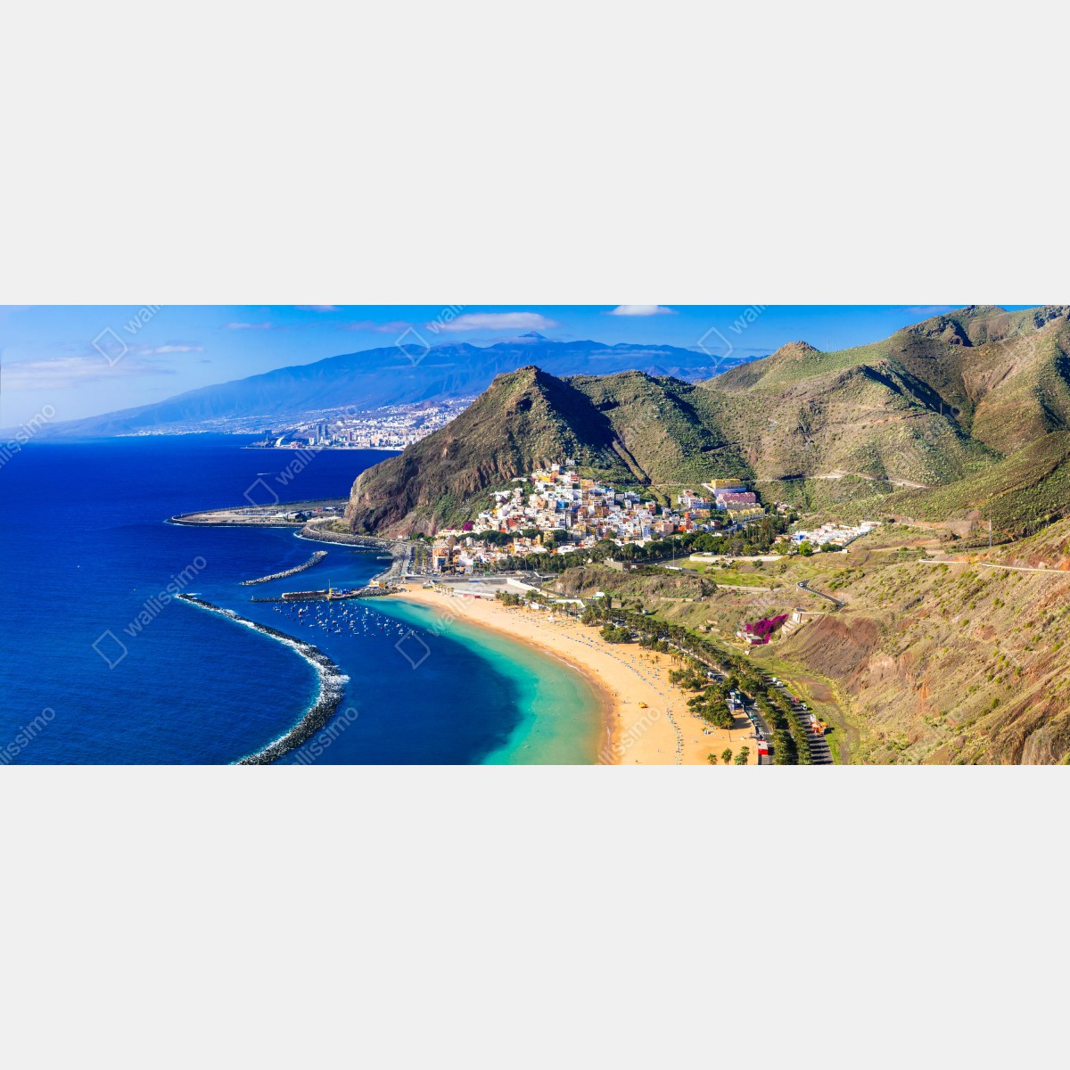 Naklejka na biurko i stół słoneczna zatoka z turkusową wodą – Wallissimo® Naklejka na biurko i stół słoneczna zatoka z turkusową wodą – Wallissimo®