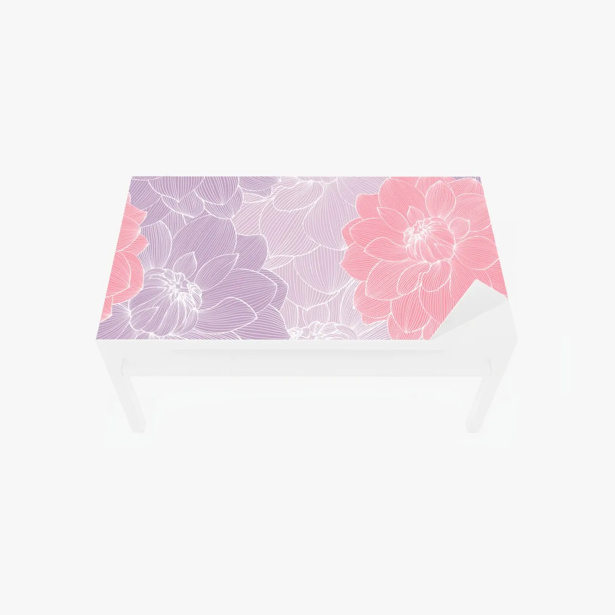 Naklejka na biurko i stół delikatny pastelowy wzór kwiatowy – Wallissimo® Naklejka na biurko i stół delikatny pastelowy wzór kwiatowy – Wallissimo®