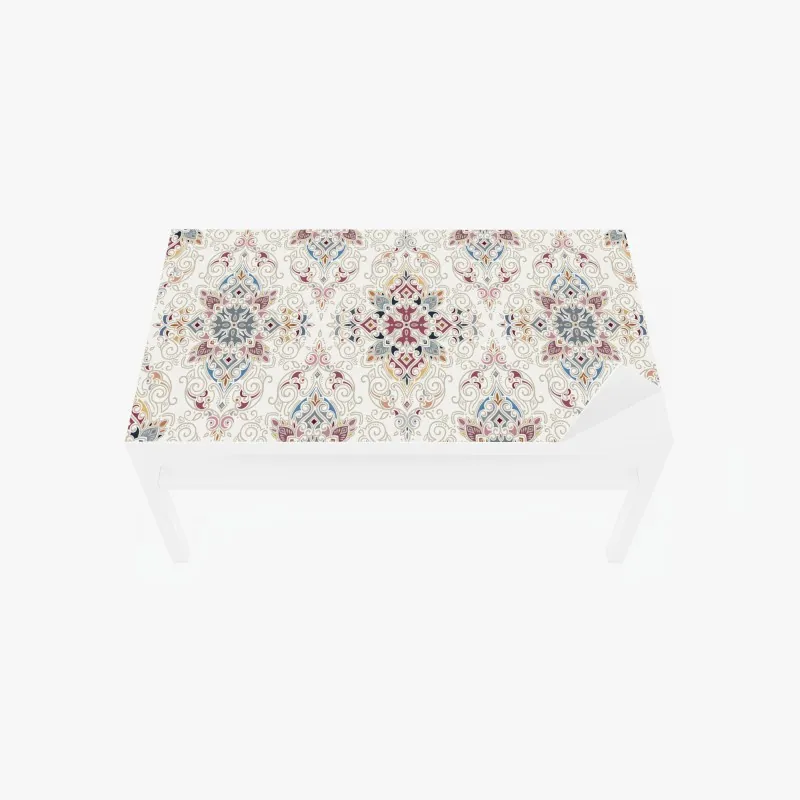 Naklejka na biurko i stół ozdobny wzór damaskowy w stylu vintage