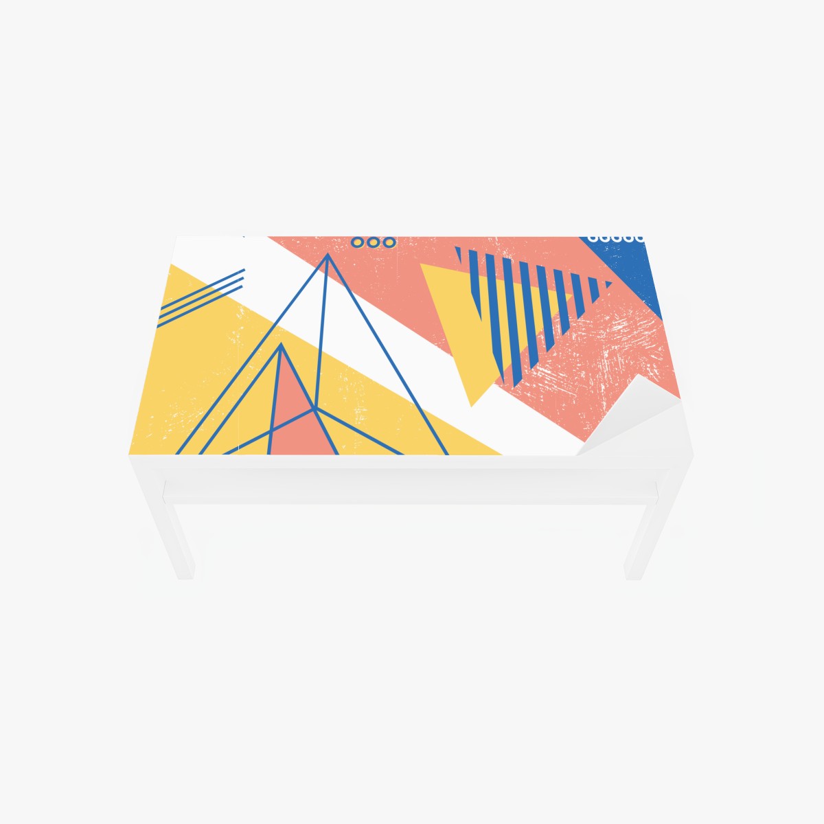 Table & desk veneer pastel geometric shapes composition
