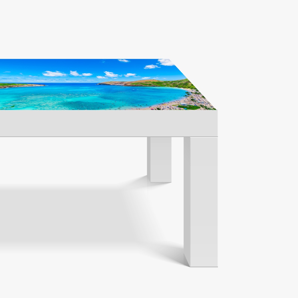 Naklejka na biurko i stół tropikalna turkusowa zatoka panorama – Wallissimo® Naklejka na biurko i stół tropikalna turkusowa zatoka panorama – Wallissimo®