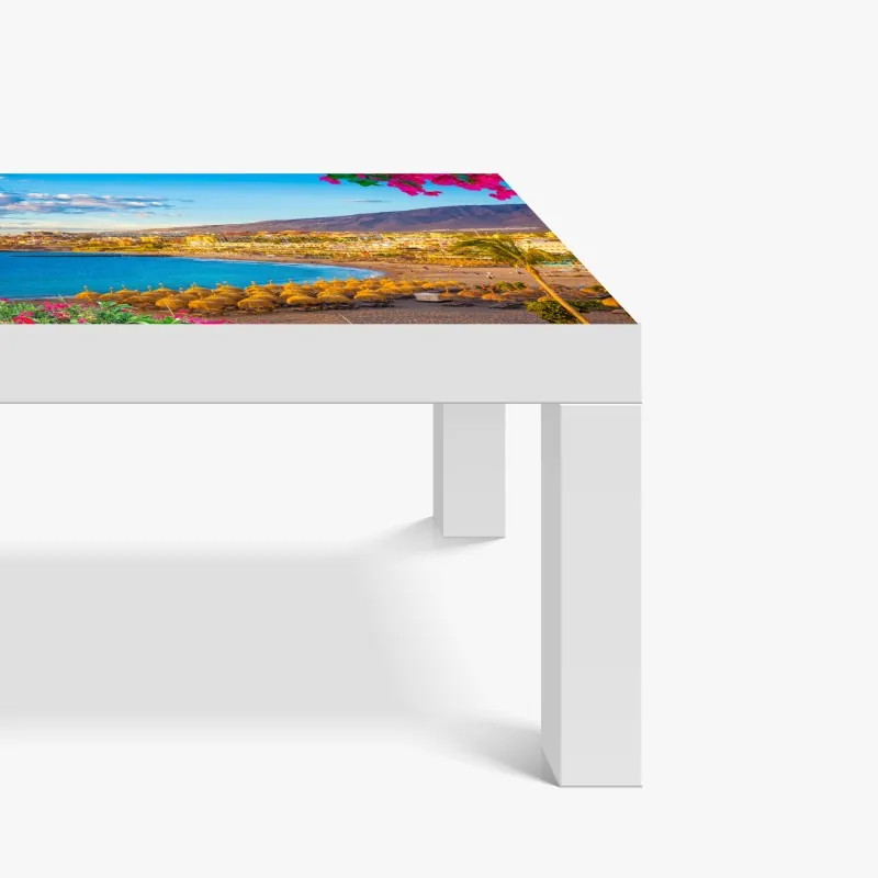 Naklejka na biurko i stół zachód słońca nad Santorini panoramiczny widok – Wallissimo®