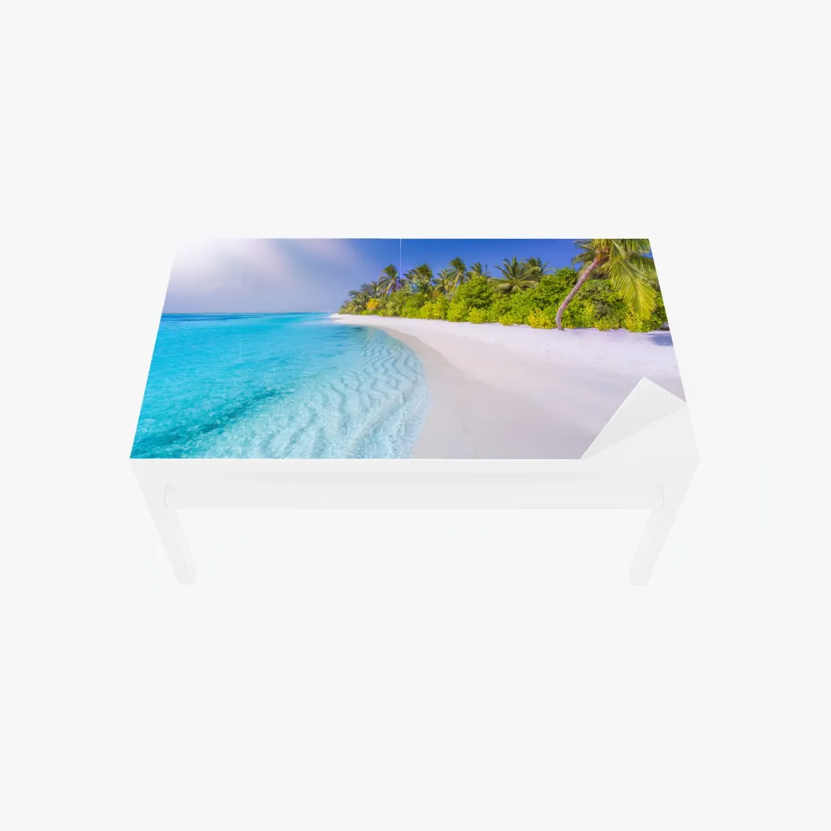 Naklejka na biurko i stół tropikalna turkusowa plaża – Wallissimo® Naklejka na biurko i stół tropikalna turkusowa plaża – Wallissimo®