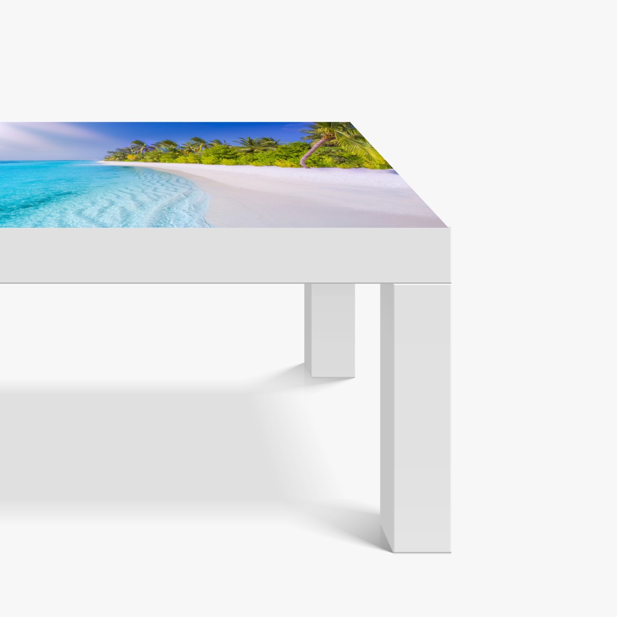 Naklejka na biurko i stół tropikalna turkusowa plaża – Wallissimo® Naklejka na biurko i stół tropikalna turkusowa plaża – Wallissimo®