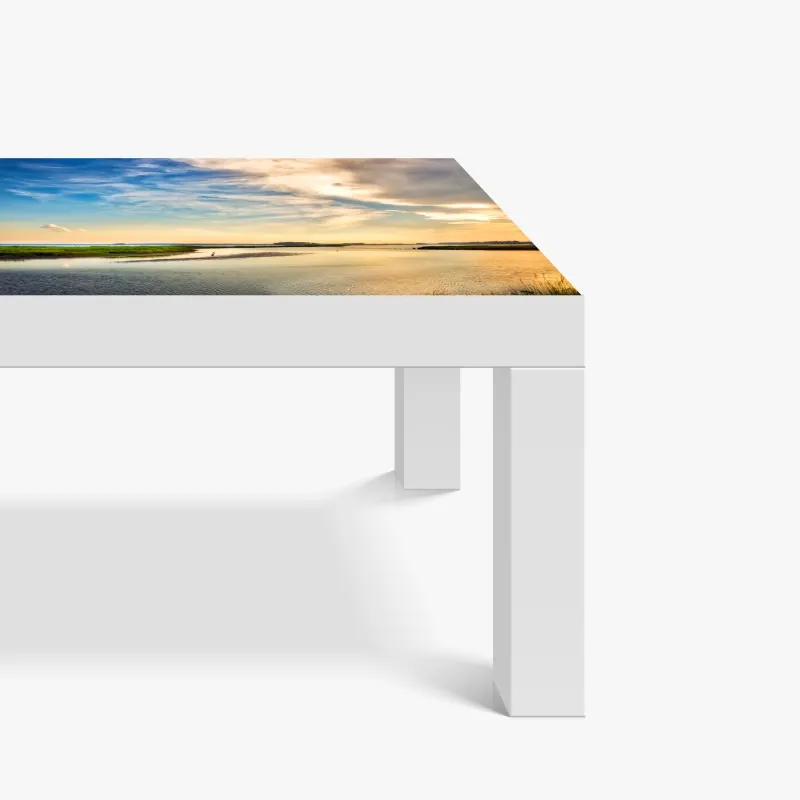 Naklejka na biurko i stół stylizowany motyw tygrysa na turkusowym tle – Wallissimo®