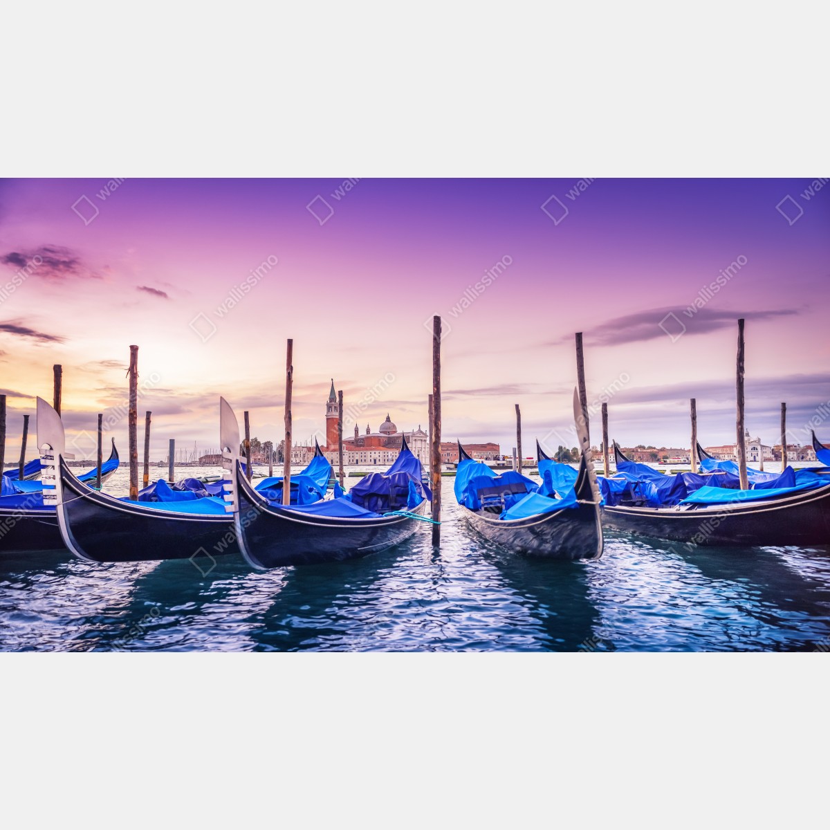Naklejka na biurko i stół Wenecja gondole o zachodzie słońca – Wallissimo® Naklejka na biurko i stół Wenecja gondole o zachodzie słońca – Wallissimo®