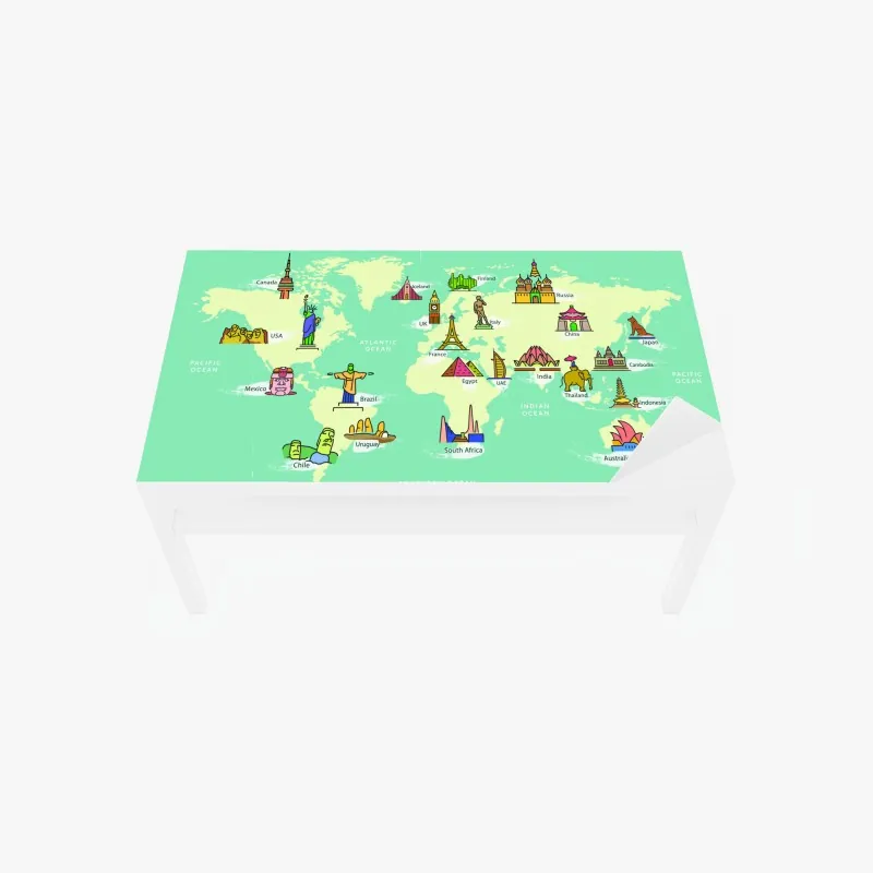 Naklejka na biurko i stół intensywny koralowy wzór kwiatowy na czarnym tle – Wallissimo®