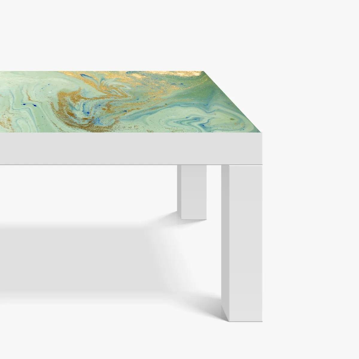Naklejka na biurko i stół turkusowy marmur ze złotymi żyłkami – Wallissimo® Naklejka na biurko i stół turkusowy marmur ze złotymi żyłkami – Wallissimo®