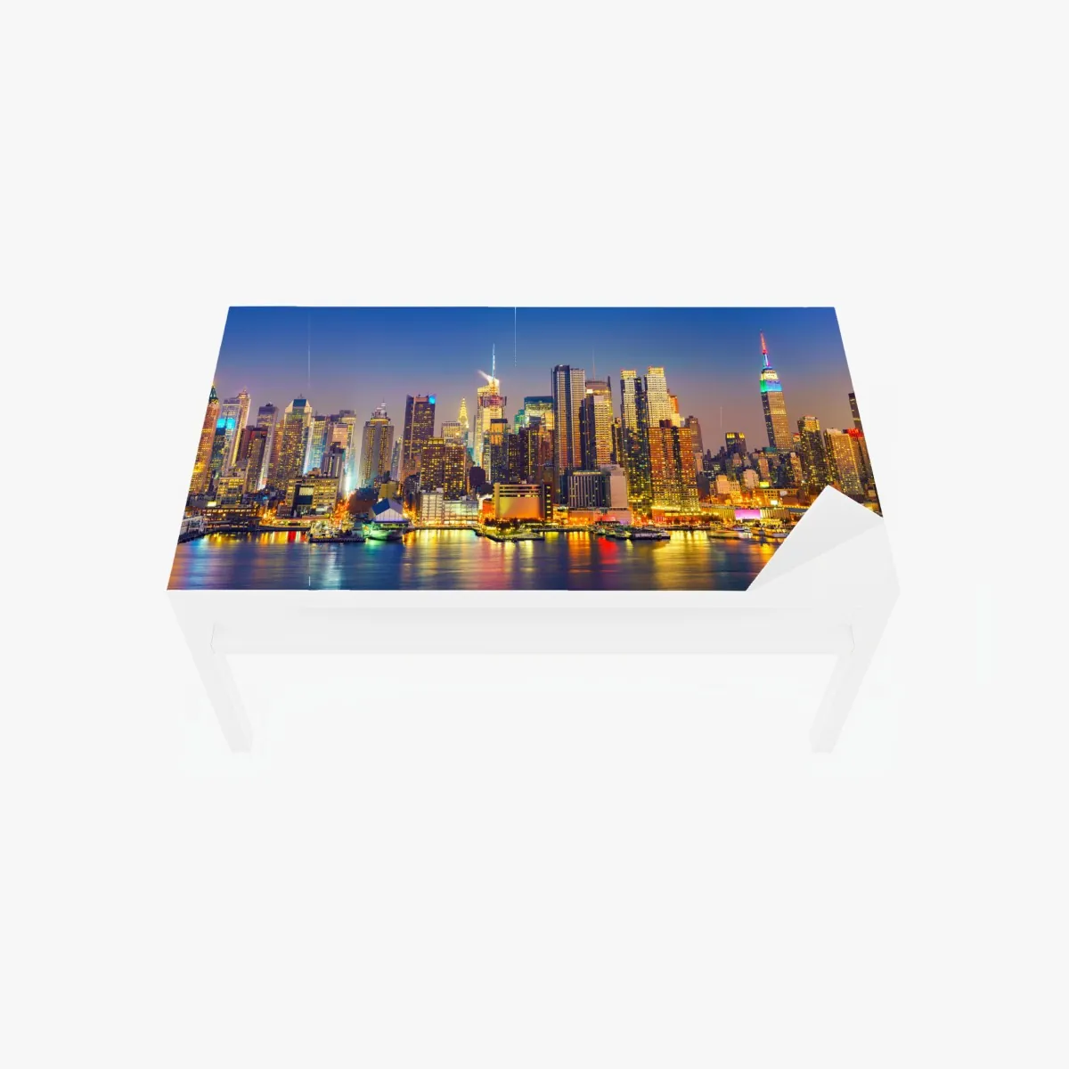 Naklejka na biurko i stół panorama Manhattanu o zmierzchu – Wallissimo® Naklejka na biurko i stół panorama Manhattanu o zmierzchu – Wallissimo®