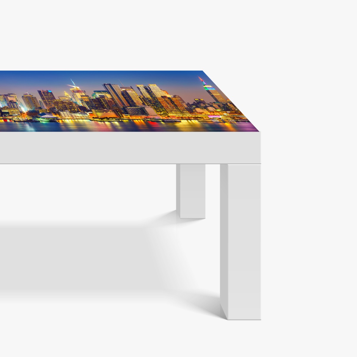 Naklejka na biurko i stół panorama Manhattanu o zmierzchu – Wallissimo® Naklejka na biurko i stół panorama Manhattanu o zmierzchu – Wallissimo®