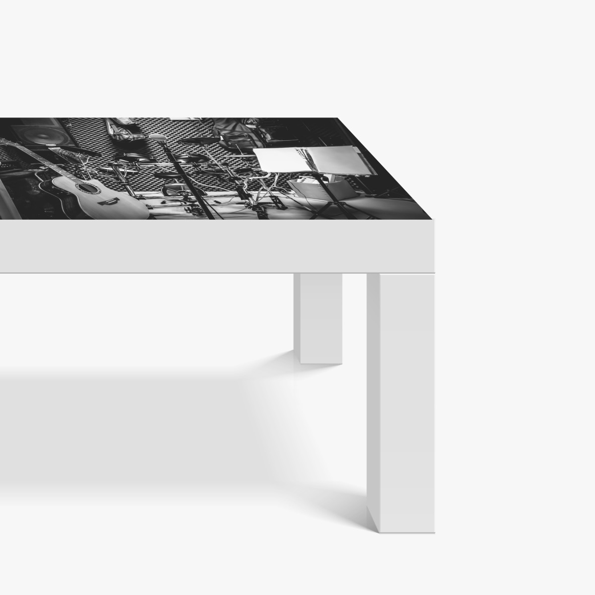 Naklejka na biurko i stół monochromatyczne studio muzyczne – Wallissimo® Naklejka na biurko i stół monochromatyczne studio muzyczne – Wallissimo®