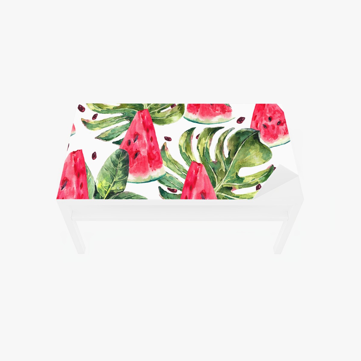 Table & desk veneer watercolor watermelon summer pattern