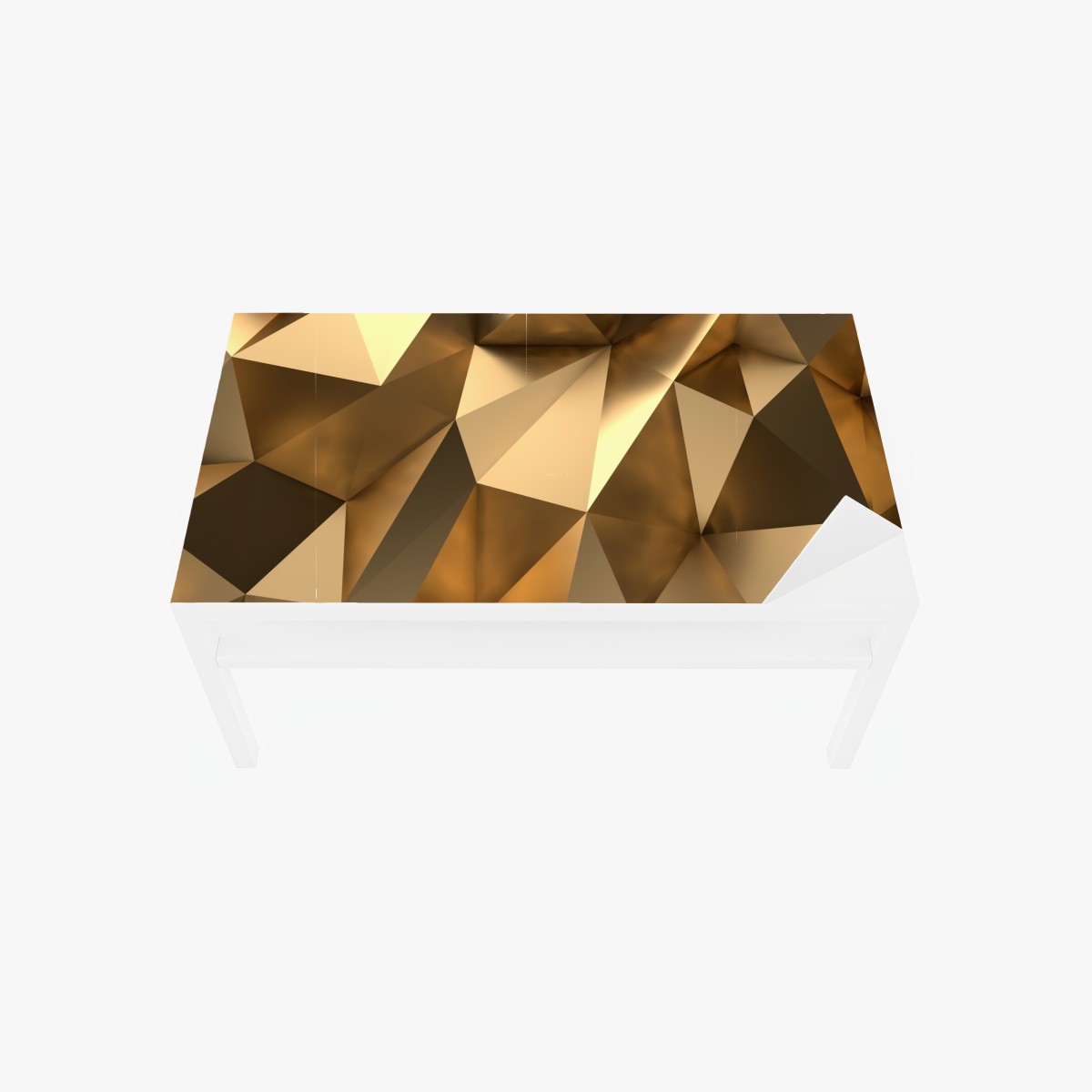 Table & desk veneer gold geometric facets
