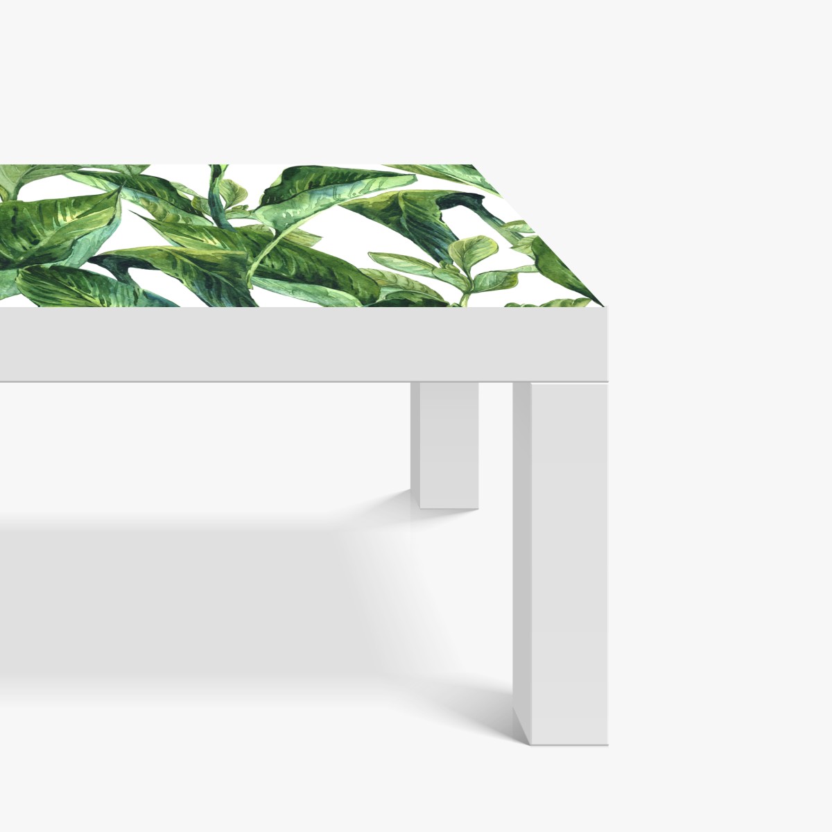 Naklejka na biurko i stół bujny akwarelowy wzór tropikalnych liści – Wallissimo® Naklejka na biurko i stół bujny akwarelowy wzór tropikalnych liści – Wallissimo®