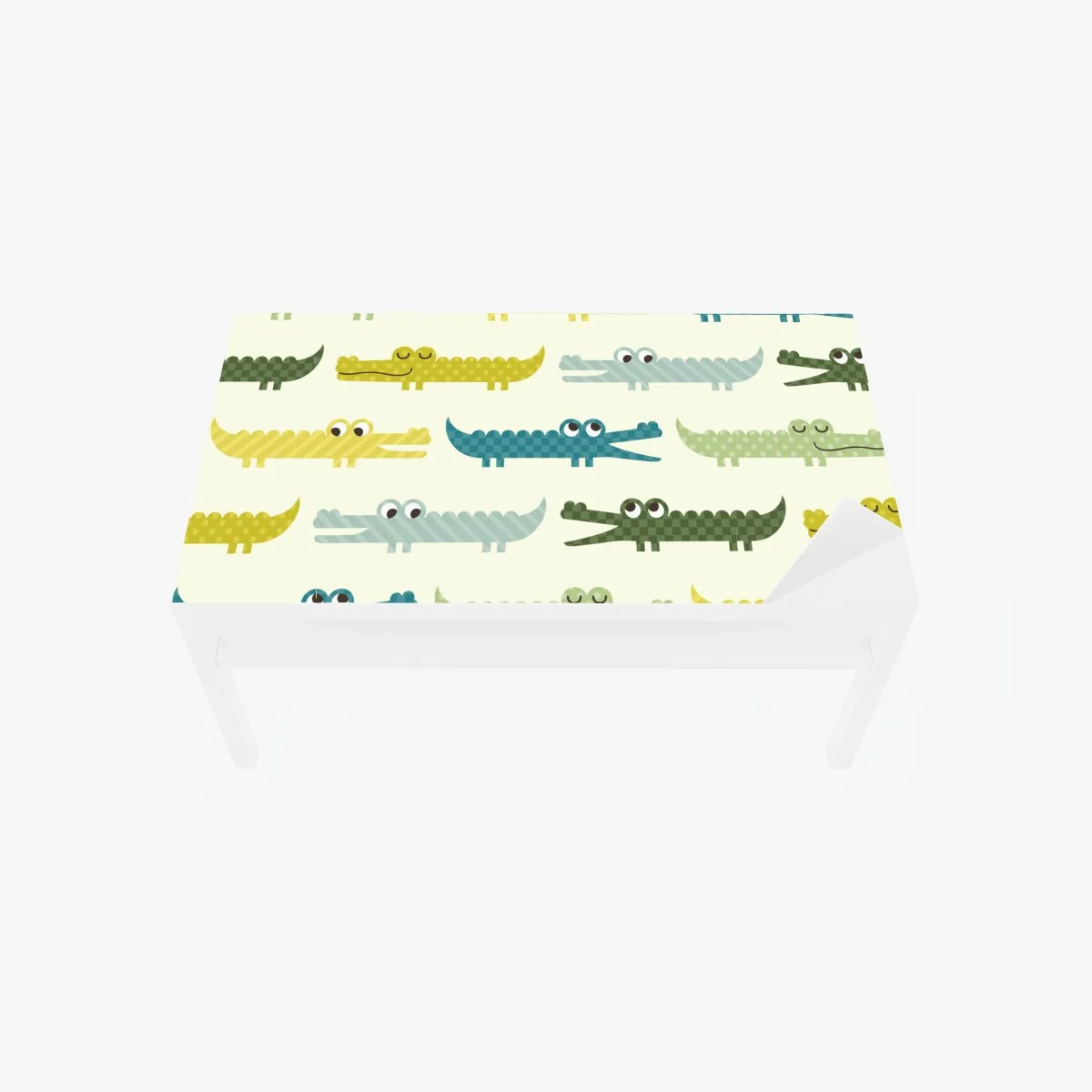 Naklejka na biurko i stół wesoły wzór krokodyli do pokoju dziecięcego – Wallissimo® Naklejka na biurko i stół wesoły wzór krokodyli do pokoju dziecięcego – Wallissimo®