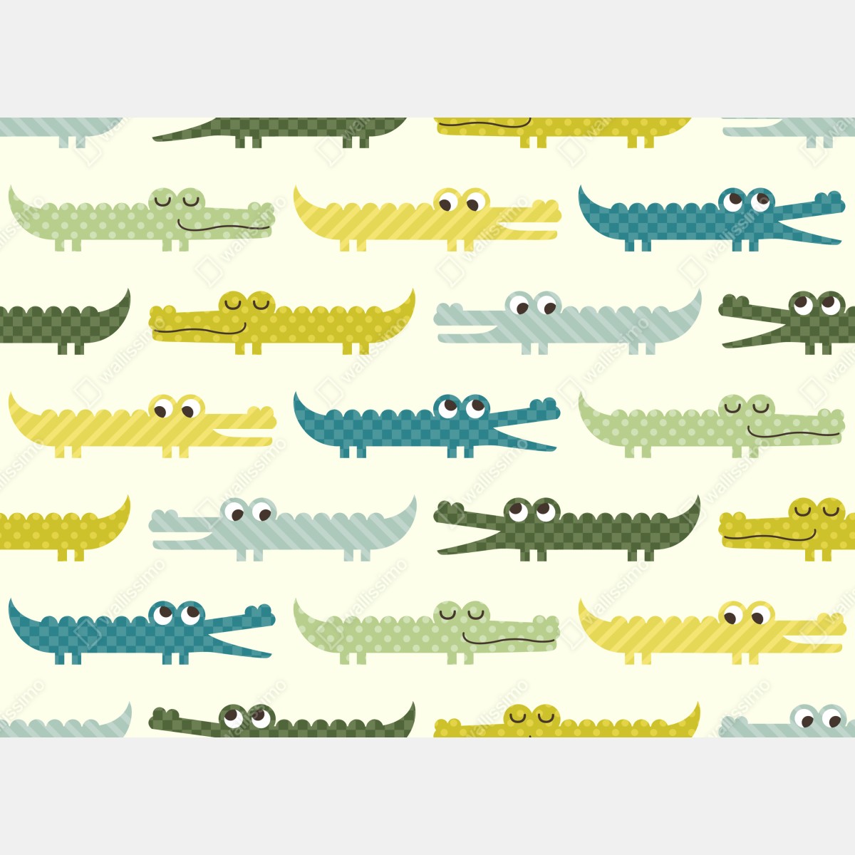 Naklejka na biurko i stół wesoły wzór krokodyli do pokoju dziecięcego – Wallissimo® Naklejka na biurko i stół wesoły wzór krokodyli do pokoju dziecięcego – Wallissimo®