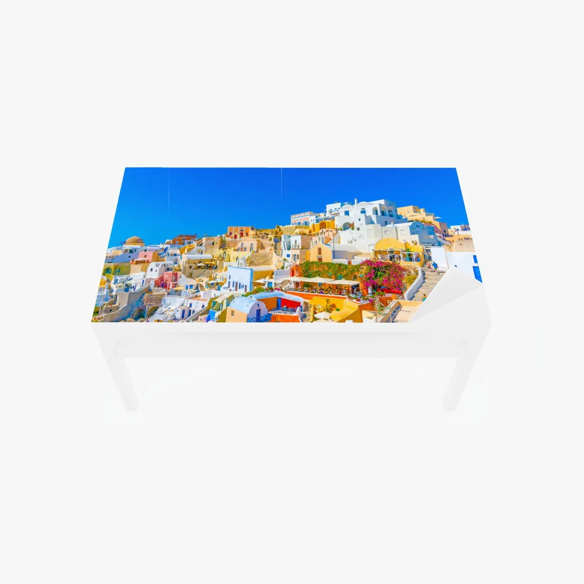 Naklejka na biurko i stół słoneczna wioska Oia, Santorini – Wallissimo® Naklejka na biurko i stół słoneczna wioska Oia, Santorini – Wallissimo®