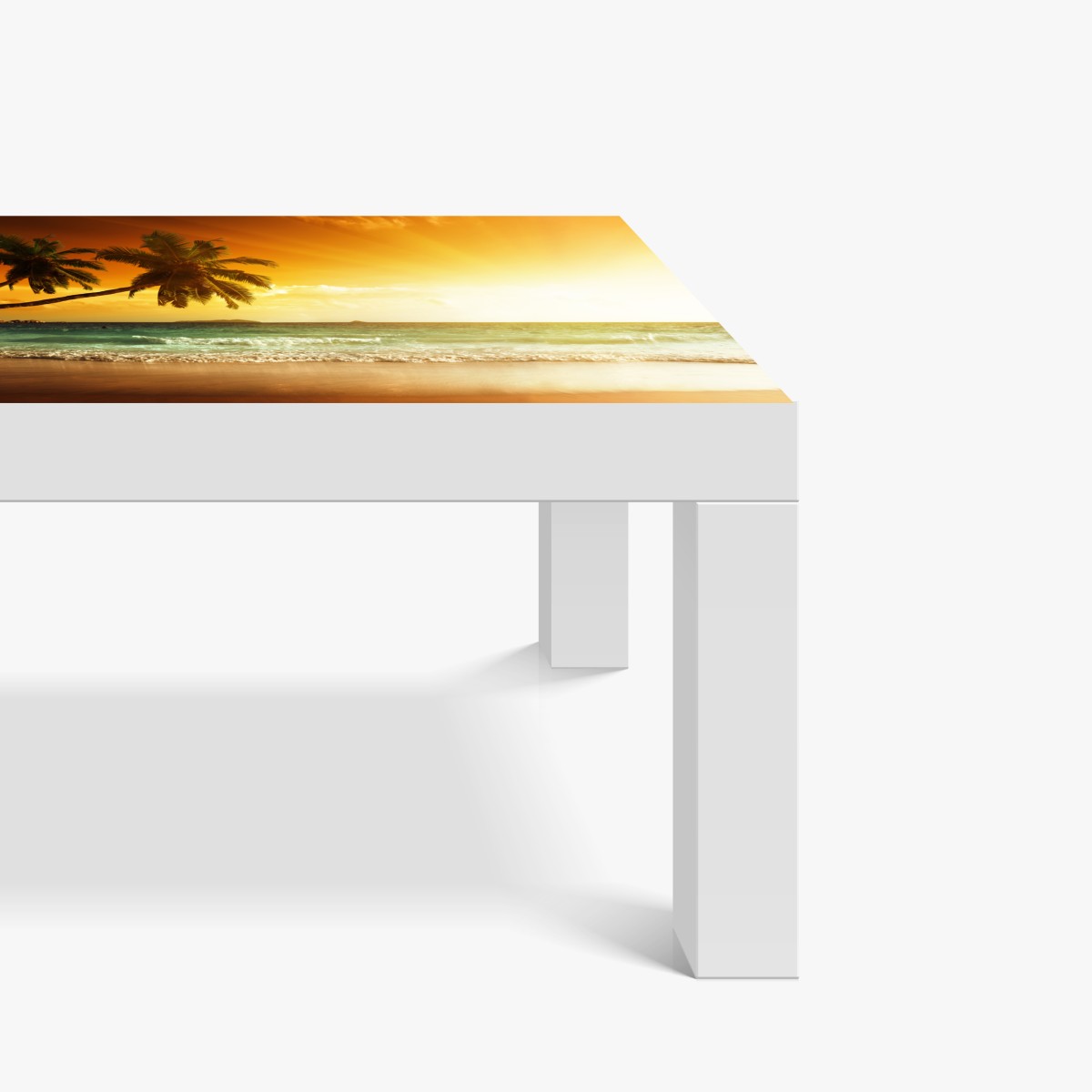 Naklejka na biurko i stół tropikalny zachód słońca nad plażą na Karaibach – Wallissimo® Naklejka na biurko i stół tropikalny zachód słońca nad plażą na Karaibach – Wallissimo®