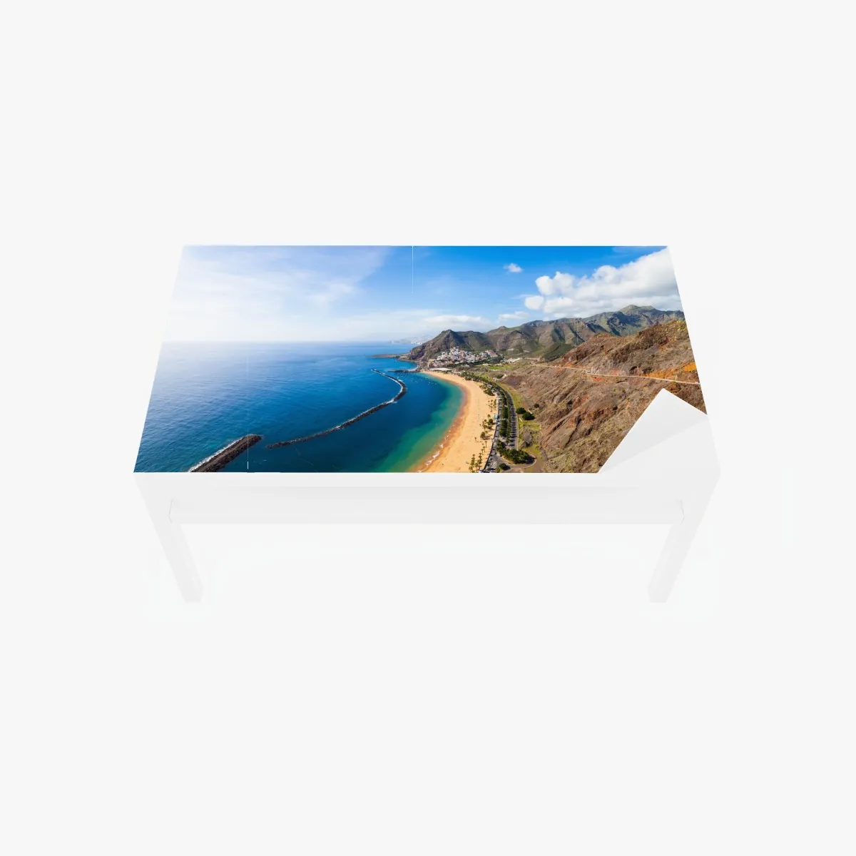 Naklejka na biurko i stół plaża Las Teresitas, panorama Teneryfy – Wallissimo® Naklejka na biurko i stół plaża Las Teresitas, panorama Teneryfy – Wallissimo®